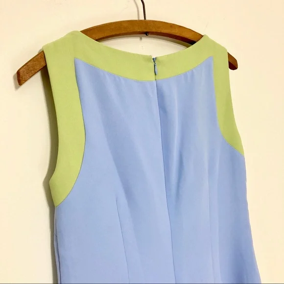 Blue and Lime Sleeveless Dress Size 8 Amanda Smith - Picture 5 of 7